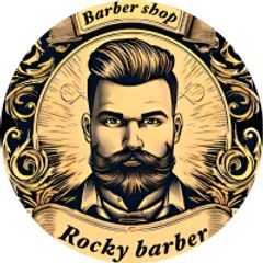 Rocky barber Logo